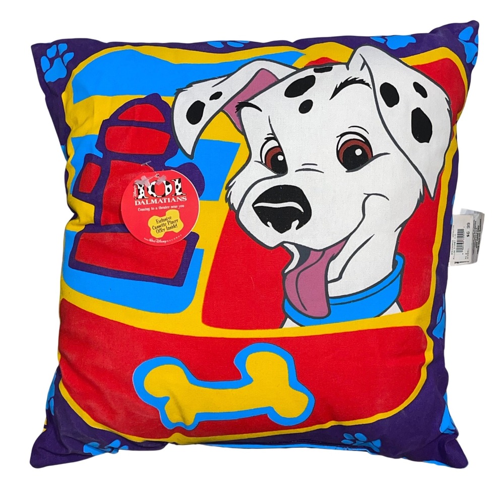 Vintage Disney 101 Dalmatians Throw Pillow‎ Springmaid Wamsutta Puppy 90s NWT